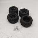 12mm Hex RC Wheels and Tires 1/10 Scale RC Truck Tires and Wheels for Traxxas Rustler Stampede 2wd 4x4 vxl Hoss E-Revo Redcat Volcano EPX RIAARIO AMORIL, Preglued
