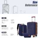 Carry On Luggage Set 22x14x9 Airline Approved Luggage Sets 3 Piece,Suitcases with Wheels,ABS Hard Case Luggage with TSA Lock Spinner Wheels(20 Inch,BP/TB)