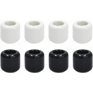 Ceramic Chime Candle Set - 0.7 Inch Diameter, Home Small Candle Holders for Casting Chimes, Rituals, Spells, Vigil, Wiccan Supplies & More (8 Pcs, Black, White)