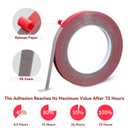 2 x 0.4In x 33Ft Double Sided Tape Heavy Duty, Heat Resistant and Waterproof, Strong Adhesive Mounting Tape, Double Stick Tape for Walls,Car, Home and Office