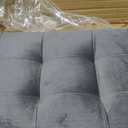 SONGMICS Storage Ottoman, Foldable Small Ottoman Foot Rest, 12.2 x 16.1 Inches Foot Stool, Load up to 286 lb, for Living Room, Bedroom, Dorm, Slate Gray ULSF200G01