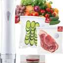 Vacuum Sealer For Food,Handheld Vacuum Sealer with 34 Reusable Bags,Powerful Liquid Vacuum Sealer Machine,Portable Food Vacuum Saver,Preservation Of Fruits,Vagetables and Meat