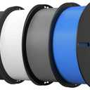 Creality 4 Pack PLA 1.75mm Filament Bundle for 3D Printing with No-Tangling Strong Bonding and Overhang Performance, Accuracy +/- 0.02mm (Black,White,Grey,Blue)