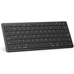 OMOTON Bluetooth Keyboard Compatible with iPad A16 11th 10th Generation, iPad 10.2 (9th/8th/7th), iPad Pro 13/12.9/11 inch, iPad Air/Mini and More iOS Devices, Black
