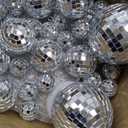 54 Pcs Disco Ball, Hanging Disco Ball Decor Mini Silver Disco Ball Cake Topper Mirror Ball Decorations 71s Disco Themed Party Wedding Christmas Supplies (1.2 Inch, 2 Inch, 3.2 Inch, 4 Inch)