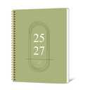 Monthly Planner 2026-2027 - 2 Year Monthly Planner Calendar 2026-2027, Jan. 2026 - June 2027, 7.3" * 9.5", 18 Months Calendar Planner with Waterproof Cover＆Spiral Bound, for Office, School Home Planning - Green 2Pack