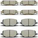 ALADICHE Ceramic Front Rear Brake Pads Brakes Kits Compatible with 2011-2017 Ford Explorer(base model ONLY), 2009-2019 Ford Flex,2010-2019 Ford Taurus,2011 Lincoln MKS,2010-2014 Lincoln MKT