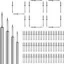 2 x ‌400 Pcs Double-Headed Skirting Nails - Seamless & Invisible Installation Screws for Baseboards, Trim and Solid Wood with Included Specific Sleeve Tool