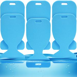 Talltalk 6 Pcs Saddle Water Seats Saddle Float Chair Soft Comfort Foam Water Seats Adults Float Lounge Seat for Pool Lake Beaches (Blue)
