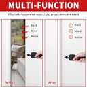 40 Feet Self-Adhesive Rubber Weather Stripping, Diamond-Shaped Extra Thick Rubber Door Weather Stripping Door Seal Strip for Door Frame Door Insulation Strip Waterproof Fits Big Gaps(White)