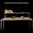 GuineaLoft™ Model-A1 Acrylic Guinea Pig Cage w/Clear Acrylic Lid | Includes Supporting Beams & Connecting Doors; Large 4'x2'x1' Expandable C&C Cage Also For Bunnies, Quails, & Hedgehogs