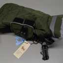 Queenmore Winter Dog Jackets for Medium Dogs with Harness Built-in, Waterproof Puffer Jacket for Snow/Cold Weather, Pet Warm Coat for Doggie Boy/Girl - Fleece Lining Reflective Easy-on, Green M