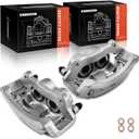 A-Premium Disc Brake Caliper Assembly with Bracket Compatible with Dodge Ram 3500 2003-2008, with Dual Rear Wheels (DRW), Rear Driver and Passenger Side, 2-PC Set
