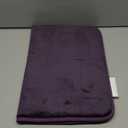 Clara Clark Bathroom Rugs, Velvet Memory Foam Bath Mat, Non-Slip, Machine Washable Bath Rugs - Dries Quickly, Ultra Soft Plush Bath Mats for Bathroom, 17 x 24, Dark Purple