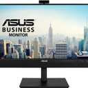 ASUS 27 1440P Video Conference Monitor (BE27ACSBK) - QHD (2560 x 1440), IPS, Built-in 2MP Webcam, Mic Array, Speakers, Eye Care, Wall Mountable, AI Noise-canceling, USB-C, HDMI, Zoom Certified,Black