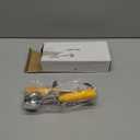 2 Pcs Release Cookie Scoops Ice Cream Scooper with Trigger Release Portion Scoop Stainless Steel for Portion Control, Baking Food, Cookie Dough, Cupcake Batter (1.6 oz,Yellow)