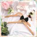 Beeveer 2 Pcs Bride Hanger Set Bride and Groom Hanger for Wedding Dress with Bow Tie for Tuxedo Wedding Gifts Bridal Party Shower