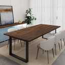 48 x 25 in. Solid Wood Table Top, Dark Walnut Stained Acacia Desktop for Standing Desk/Office Tabletop/Countertop, 0.7in. Thick