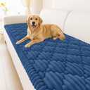 Smiry Pet Couch Covers for Dogs Washable, Non-Slip Fuzzy Couch Covers for 3 Cushion Sofa Pet Friendly, Soft Thick Furniture Protector Sofa Slipcover Mat for Dogs (Navy, 27.6" x 47")