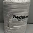 Bedsure Fluffy Duvet Cover Set - Ultra Soft Plush Shaggy Comforter Cover King Size, Warm Flannel Fleece Bed Sets for Winter, 3 Pieces (Striped Pattern, Coconut White) (King (104" x 90"))