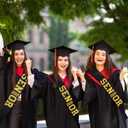 10Pcs Black Senior 2026 Satin Sashes with Gold Glitter Letters- 2026 Graduation Celebrations Sashes - Senior Cheer Sash - Cheerleader Sash - Class Competition Sashes