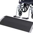 Door Threshold Ramp 27.6" L x 1" H, Aluminum Threshold Ramps for Doorways with Supporting Frame, 600lbs Capacity, Entry Ramp for Wheelchair, Scooters, Trolleys