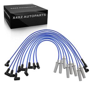 110040 High Performance Low Resistance Engine Spark Plug Wire Set for Dodge Ram Truck Van Dodge 1500 Dakota 2500 3500 Replace# 110040 671-8113 (Set of 10)