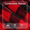 cyeollo Dog Christmas Sweater Warm Dog Winter Coats Buffalo Plaid New Year Puppy Doggie Sweatshirt Flannel Cold Weather Coats Pet Clothes for Small Dogs Size S (Red)