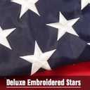 Ameri-ca Flag Heavy-Duty US Flag for Outside, with Embroidered Stars Reinforced Nylon USA Flag for Indoor Outdoor Decor