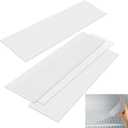 Barydat 4 Pcs Frosted Plastic Wire Shelf Liner Clear Frosted Hard Refrigerator Shelf Mats Non Adhesive Waterproof Wire Shelving Cover for Cabinets Kitchen Shelves Storage Shoe Rack, 12 x 48 Inch