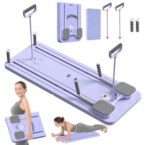 Folovn Pilates Board - Pilates Reformer Set, Multi-Purpose Foldable Pilates Reformer Board for Home, 5 in 1 Pilates Sliding Board