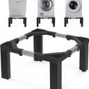 Nefish Steel Laundry Pedestal Height 12" Heavy Duty Washing Machine Pedestals Stand Adjustable Refrigerator Base with 4 Strong Feet 21-29 Inch Universal Appliance Stand Multi-Functional Base for Dryer