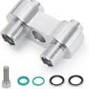 PTNHZ CNC Aluminum A/C Compressor Straight Adapter Fitting For LS GM R4 A/C line compressor