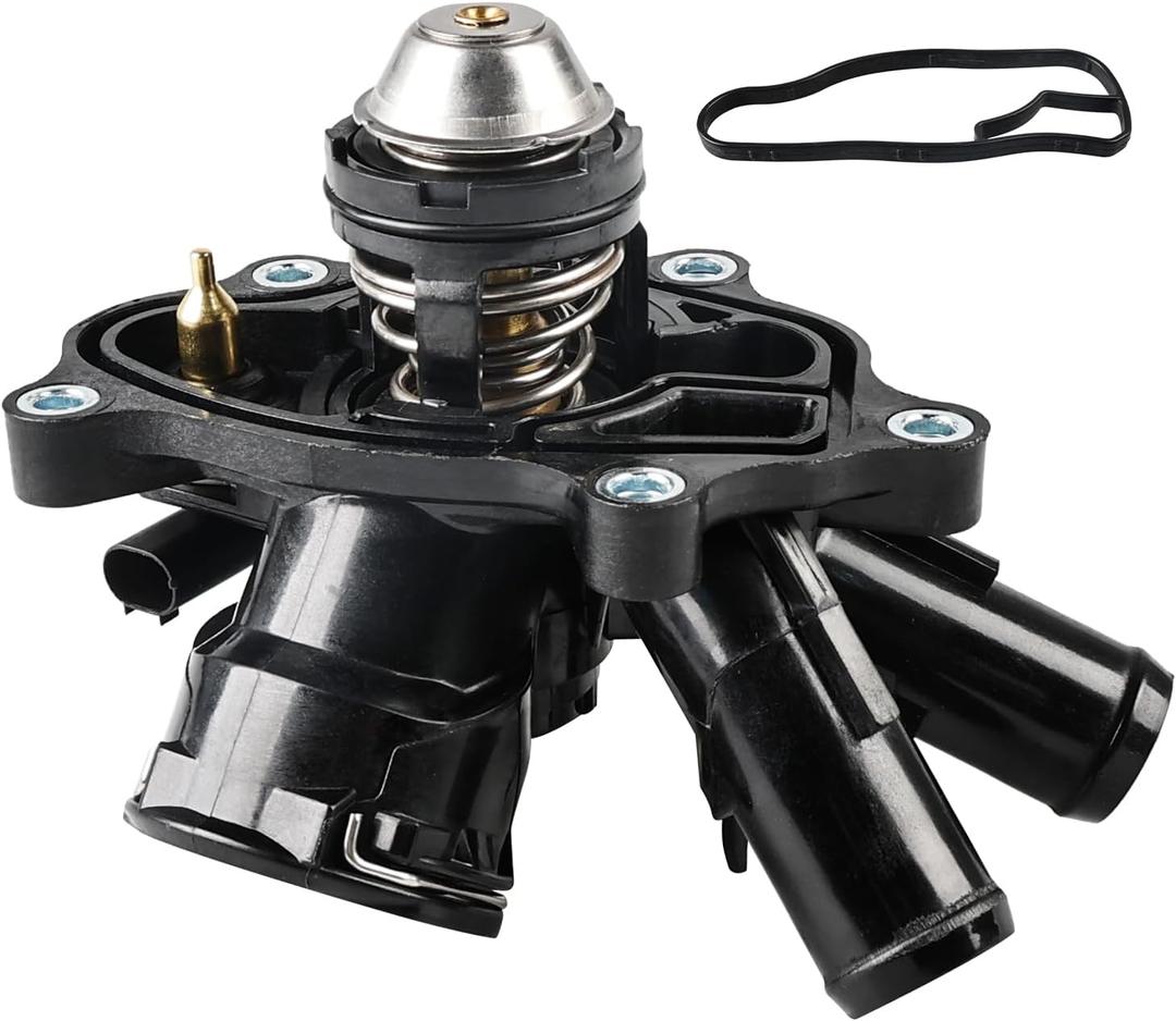 WMPHE Engine Coolant Thermostat Housing Assembly Compatible with Mercedes-Benz C250 2012-2015 Mercedes-Benz SLK250 2012-2015 Replacement For 2712000115 2712000315 2712000215