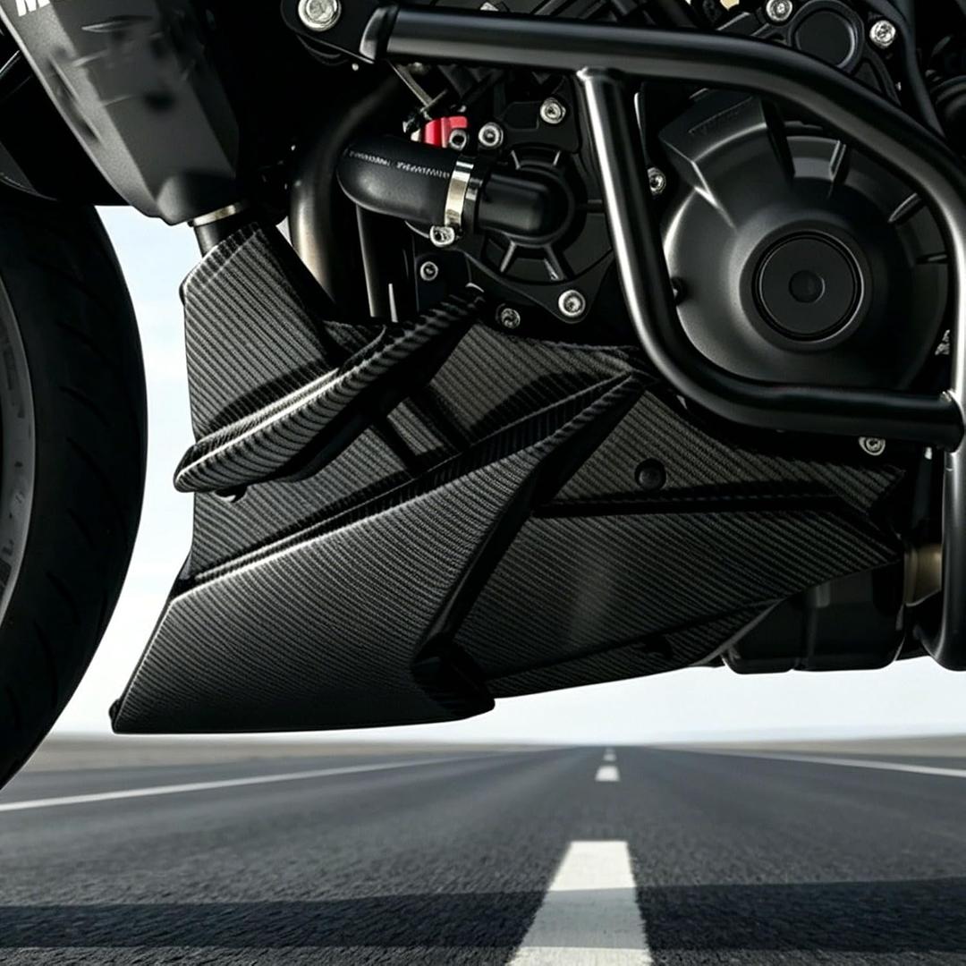 Motorcycle Accessories Belly pan Bellypan Lower Engine Chassis Spoiler Fairing compatible for Ya&ma&ha MT 09/MT-09 SP MT-09/MT09 SP Accessories 2021-2024 (Carbon fiber look), MD-493-US