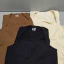 OQQ Women's 3 Piece Bodysuits Sexy Ribbed Strappy Square Neck Sleeveless Tummy Control Tank Tops Bodysuits (Black,coffee,beige)