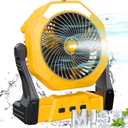Ausic Portable Misting fan, 8-Inch Cooling Mist Fans, [8-35Hrs] USB Rechargeable Battery Powered Fan with Mister, 250mL Water Tank & LED Lantern, for Home Desk, Bedroom, Office, Outdoor&Indoor Use
