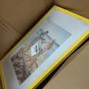 decorUhome 11x17 Picture Frame, Display Pictures 8x12 with Mat or 11x17 without Mat, Wall Hanging Poster Frame, Yellow, 1 Pack
