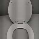 KOHLER 4734-RL-0 Rutledge ReadyLatch Soft Close Elongated Toilet Seat, Quiet-Close Lid Grip-Tight Bumpers, Installation Hardware, Home Essentials, White