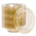 Goodluck 100 Pack Gold Glitter Plastic Bowls, 12oz Disposable Soup Bowls, Heavy Duty Dessert Bowls for Weddings, Parties, Dinners, Catering, Christmas and Everyday Use