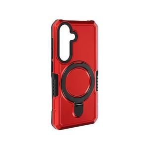 Designed for Samsung Galaxy S25 Plus Case with Magnetic Ring Stand [Compatible with Mag-Safe][Military Grade Drop Protection][Build in Kickstand] Shockproof Galaxy S25+ Phone Case 6.7",Red