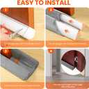 GDHOMM Door Draft Stopper for Bottom of Doors Weather Stripping Door Gap Filler Soundproof Size Adjustable 30"-36", Gray