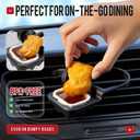Li & Zhao Sauce Holder for Car - 2 PCS Dip Clips Car Sauce Holder for Ketchup and Dipping Sauces Dip Can Holder with Adjustable Vent Hook Car Snack Holder Car Food Tray Dipping Sauce Cups(Black)