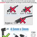 45W 19.5V 2.31A Laptop Power Adapter Charger Compatible with HP 741727-001 721092-001 719309-001 HSTNN-DA40 ADP-45WD B, Pavilion TouchSmart 11 13 15 Stream 14 13 Notebook Charging Cord with Blue Tip