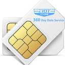 EIOTCLUB Data SIM Card for 360 Days - Compatible with USA Nationwide Networks for Unlocked Security Solar and Hunting Trail Game Cameras IoT Device(USA Coverage, Triple Cut 3-in-1)