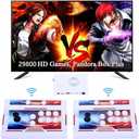 GWALSNTH 29800 in 1 Wireless Pandora Box Bluetooth Arcade Games Console, 1280X720 Display, 3D Games, Search/Save/Hide/Pause Games, 1-4 Players