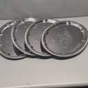 4-Pack 15.7" x 11.8" Silver Serving Trays for Party Set - Oval Floral Engraved Serving Platters, Wedding Birthday Mirror Tray for Summer BBQ, Food, Appetizer, Charcuterie, Cookies, Desserts