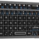 Mini Keyboard with Touchpad, Bluetooth + 2.4G Dual-Mode Ultra-Thin Portable Keyboard | Rechargeable Keyboard with 7-Color Backlit for Tablet/PC/phone/TV, Suitable for travel, office, and home use