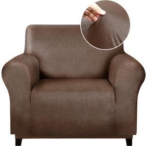 molasofa Chair Covers - Couch Cover for Leather Couch, Soft and Washable Chair Covers with Leather-Like Quality. Non-Pilling, Non-Slip 1-Piece Couch Cover for Dogs, Cats, and Kids(Dark Brown) (Chair, 01 Brown) molasofa Chair Covers - Couch Cover for Leather Couch, Soft and Washable Chair Covers with Leather-Like Quality. Non-Pilling, Non-Slip 1-Piece Couch Cover for Dogs, Cats, and Kids(Dark Brown) (Chair, 01 Brown)