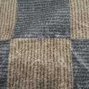 Washable Rug 5x7 Checkered Rug, Black and Brown Area Rug, Boho Large Rugs for Living Room, Low Pile Lightweight Indoor Carpet with Non-Slip Backing for Bedroom Classroom Playroom Kids